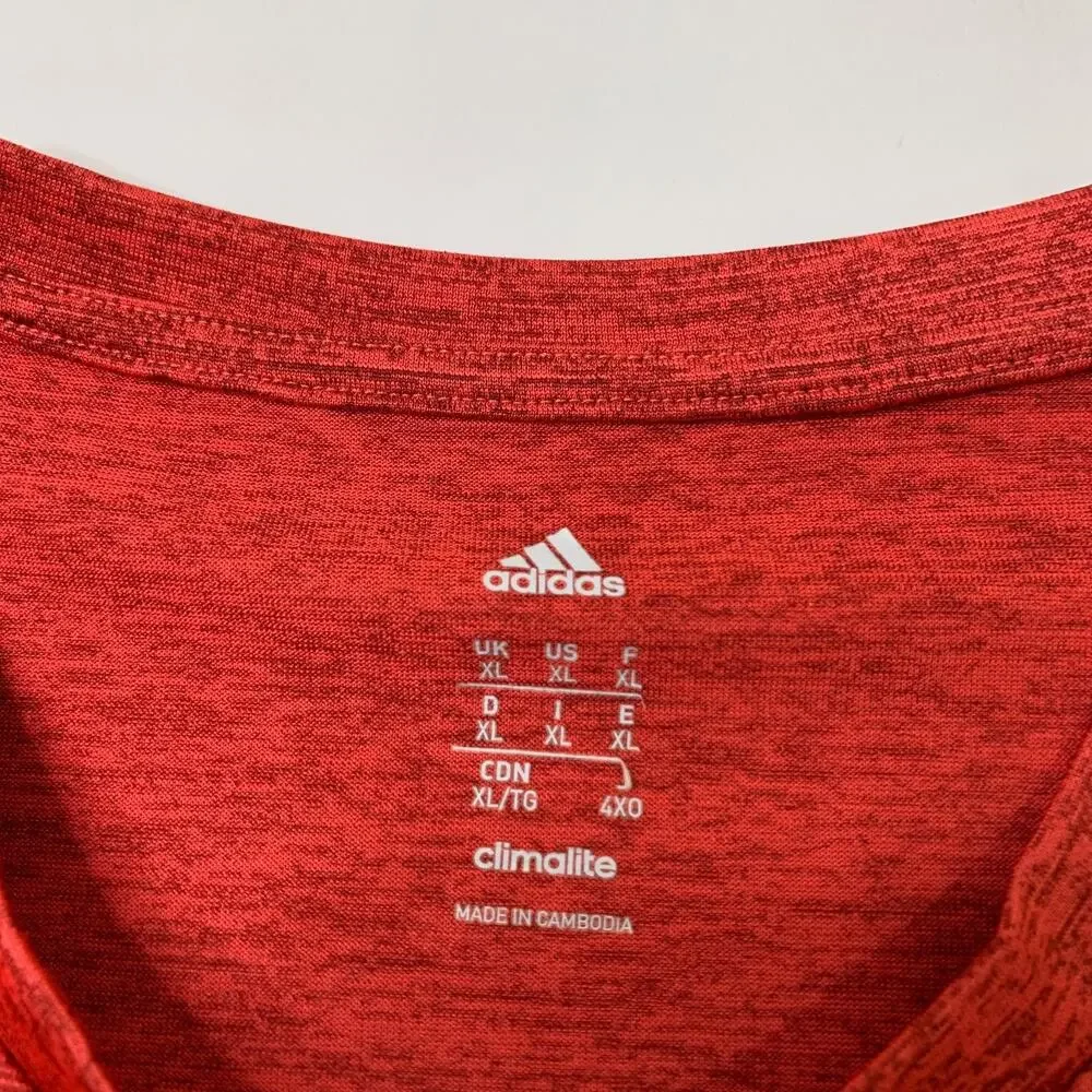 Adidas Shirt Mens XL Extra Large Climalite Crew Neck Short Sleeve Ombre-Effect